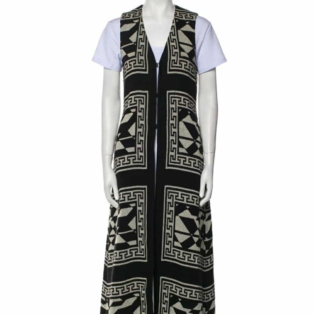 Alice + Olivia Printed Long Dress/ Vest -XS